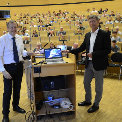 Bild vergrößern: Vortragsabend mit dem ESA-Generaldirektor Prof. Dr.-Ing. Wörner im Audimax am 13.07.2017
