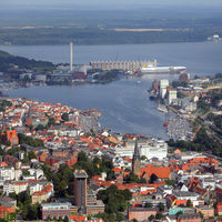 Bild vergrößern: Luftbild der Flensburger Innenstadt